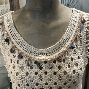 POL Ivory Crochet Tank Top NWOT